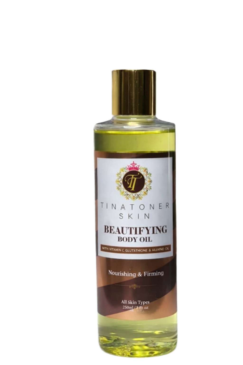 Tina Toner Oil Body Beautifying Oil Hydrating Oil 8 Oz