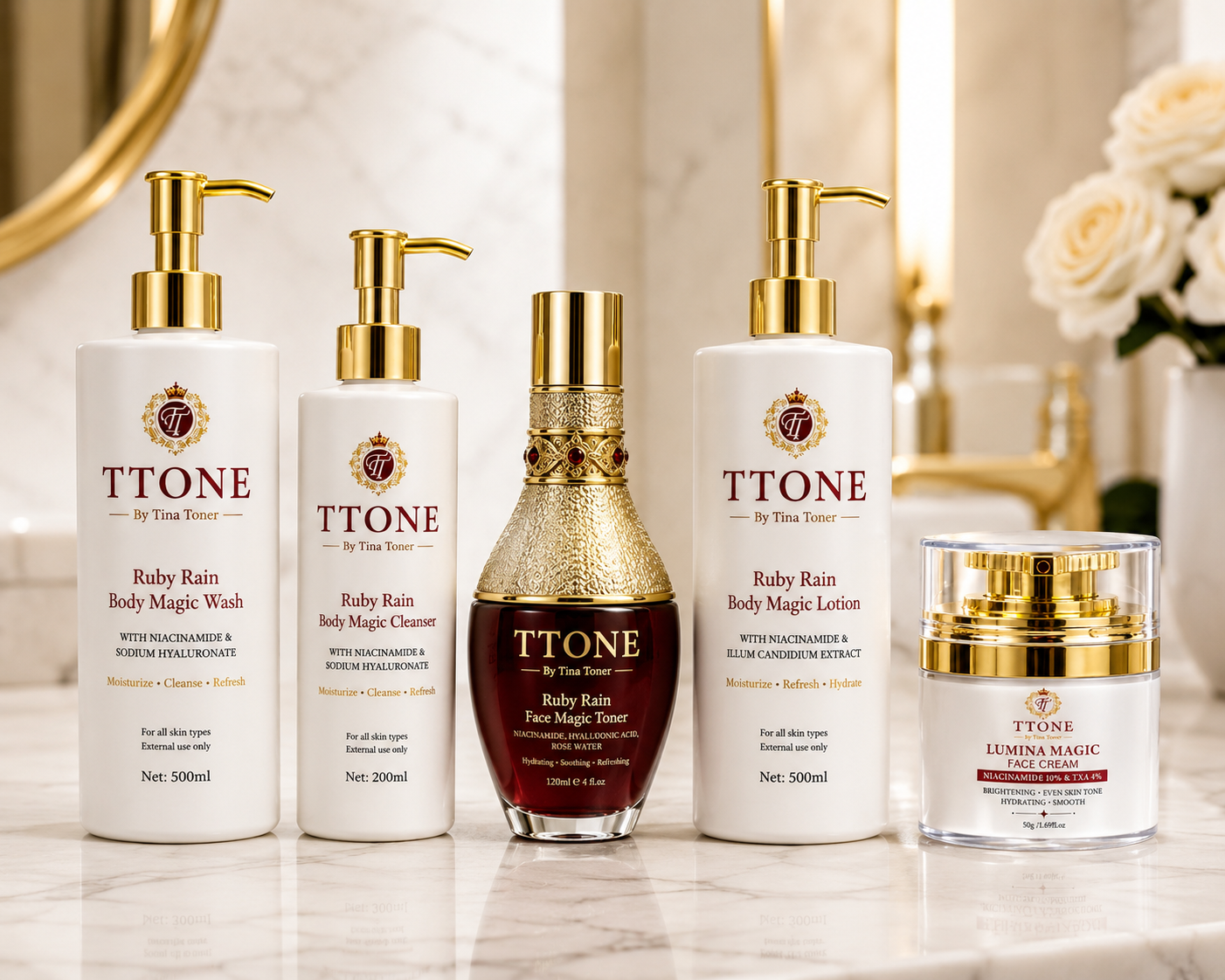 TTONE Ruby Rain set (All skin MEN & WOMEN )EVEN SKIN SET