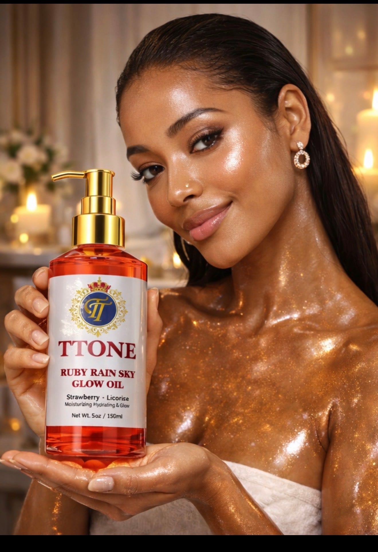 Glow Oil Set 2 Hydration Glow and Brightens 8 Oz for Radiant Glow