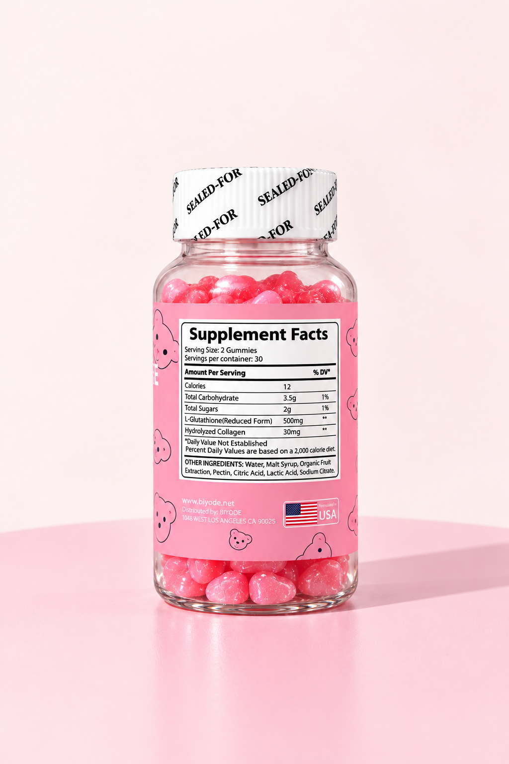 GLOWUP Beauty Gummy with, Vitamin C and Collagen, 500g