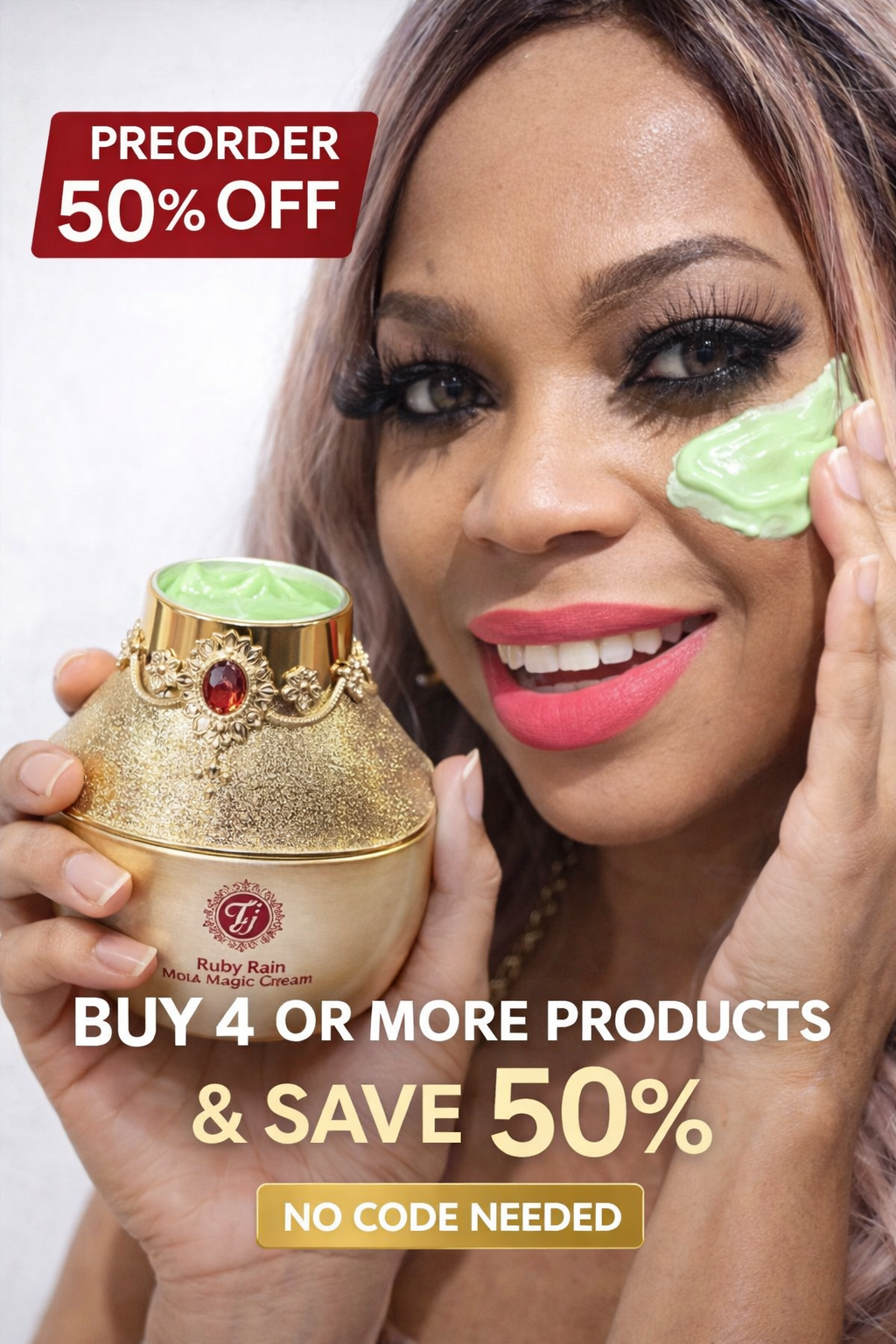 TTONE Ruby Rain Face Magic Cream Upgraded (50g)