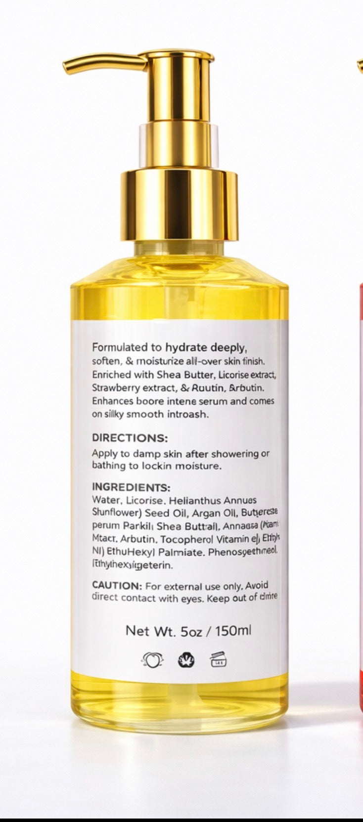 Yellow Coco Sunset Gel Oil Hydration Glow and Brightens 5 Oz