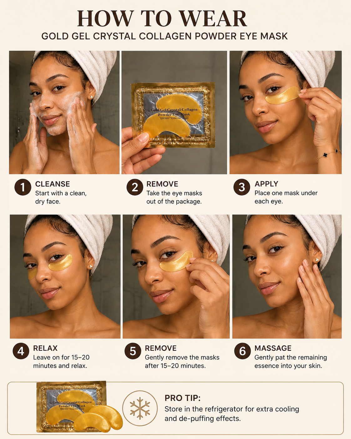The 24 KARAT UNDER EYE PATCHES 2 piece