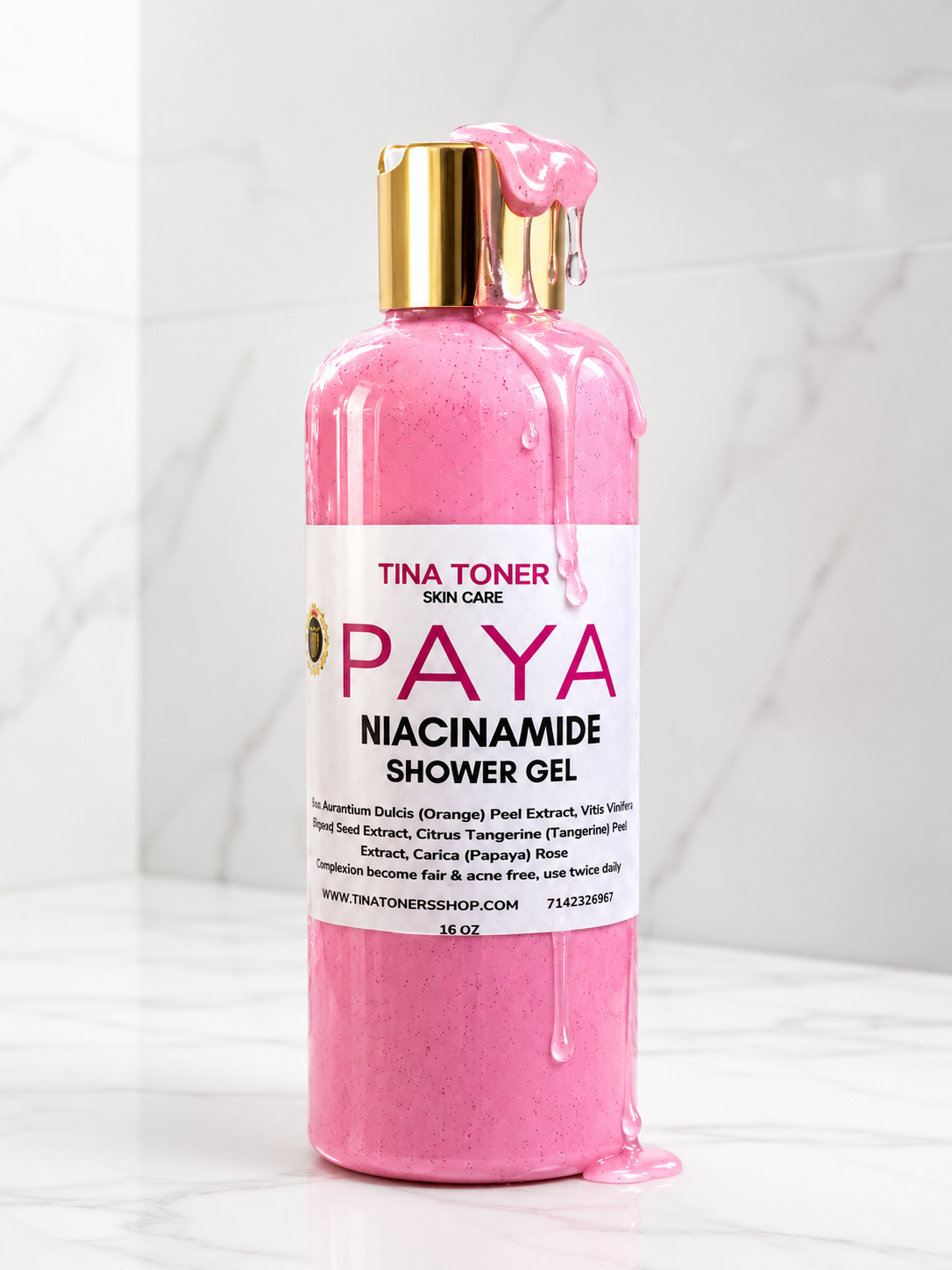 TTONE Paya Niacinamide & Strawberry Body Wash 500g