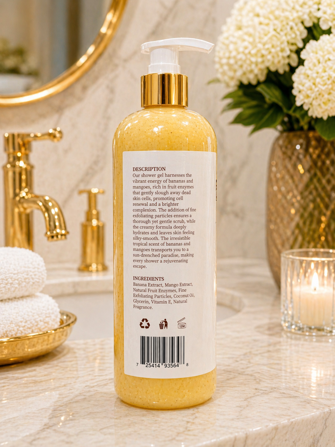 TTONE Candy & Strawberry + Mango & Banana Glow Body Wash Set of 2 500g