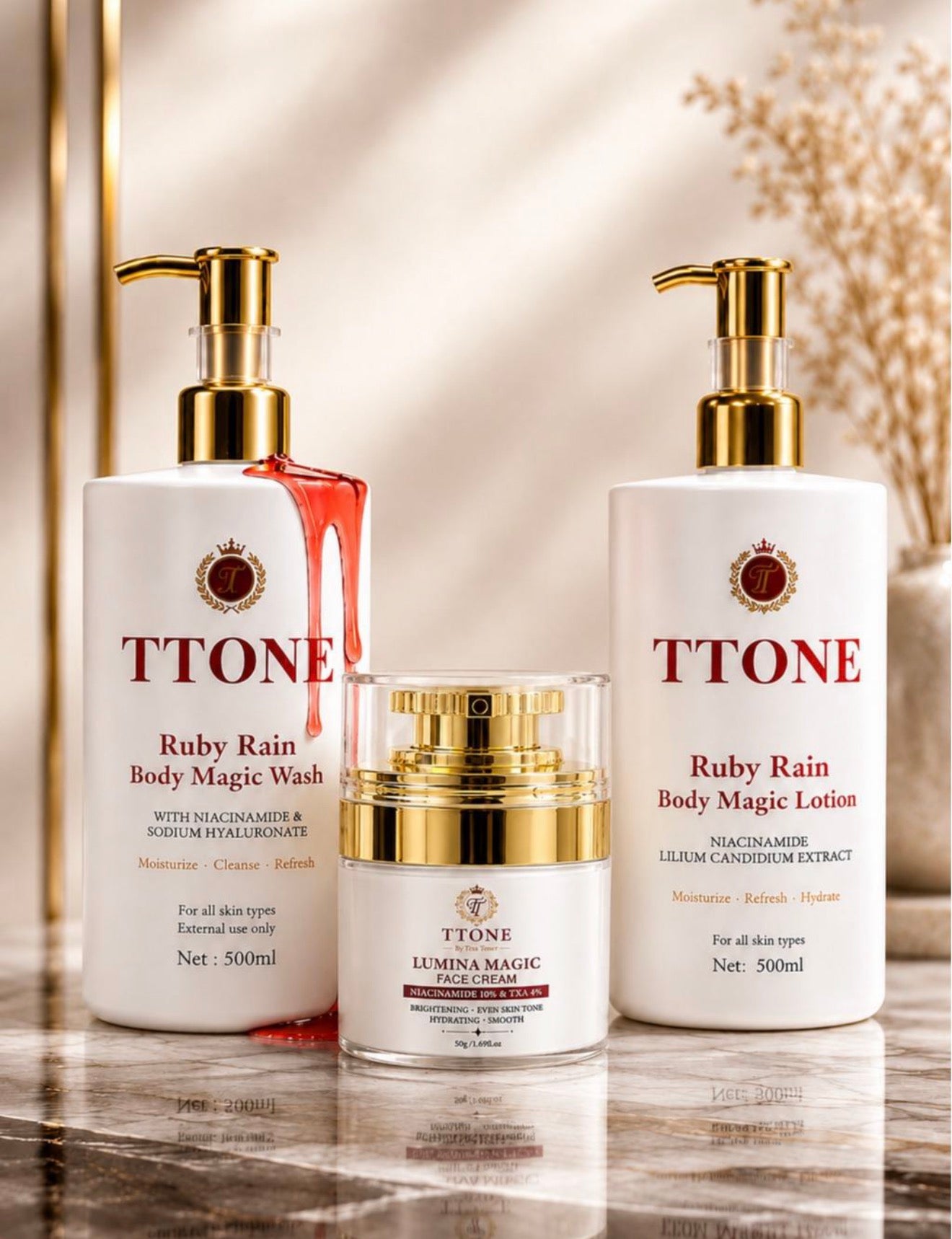 TTONE Niacinamide Brightening Body Duo (500ml Each)