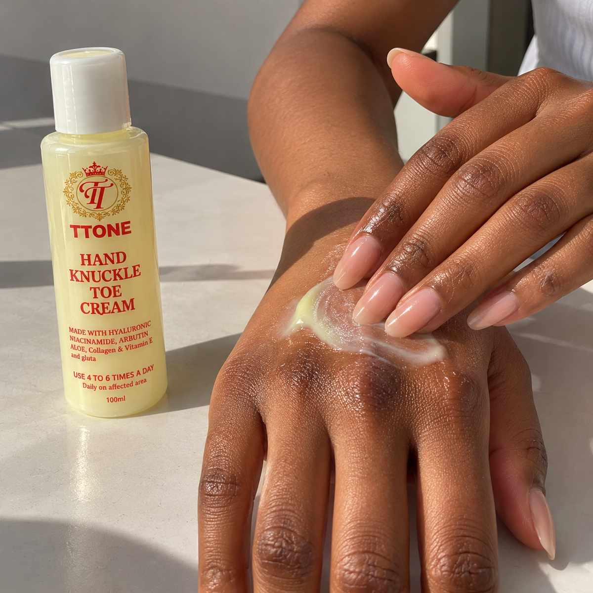 TTONE Hand & Knuckle Restore Cream | Niacinamide, Arbutin & Hyaluronic Acid | 100g
