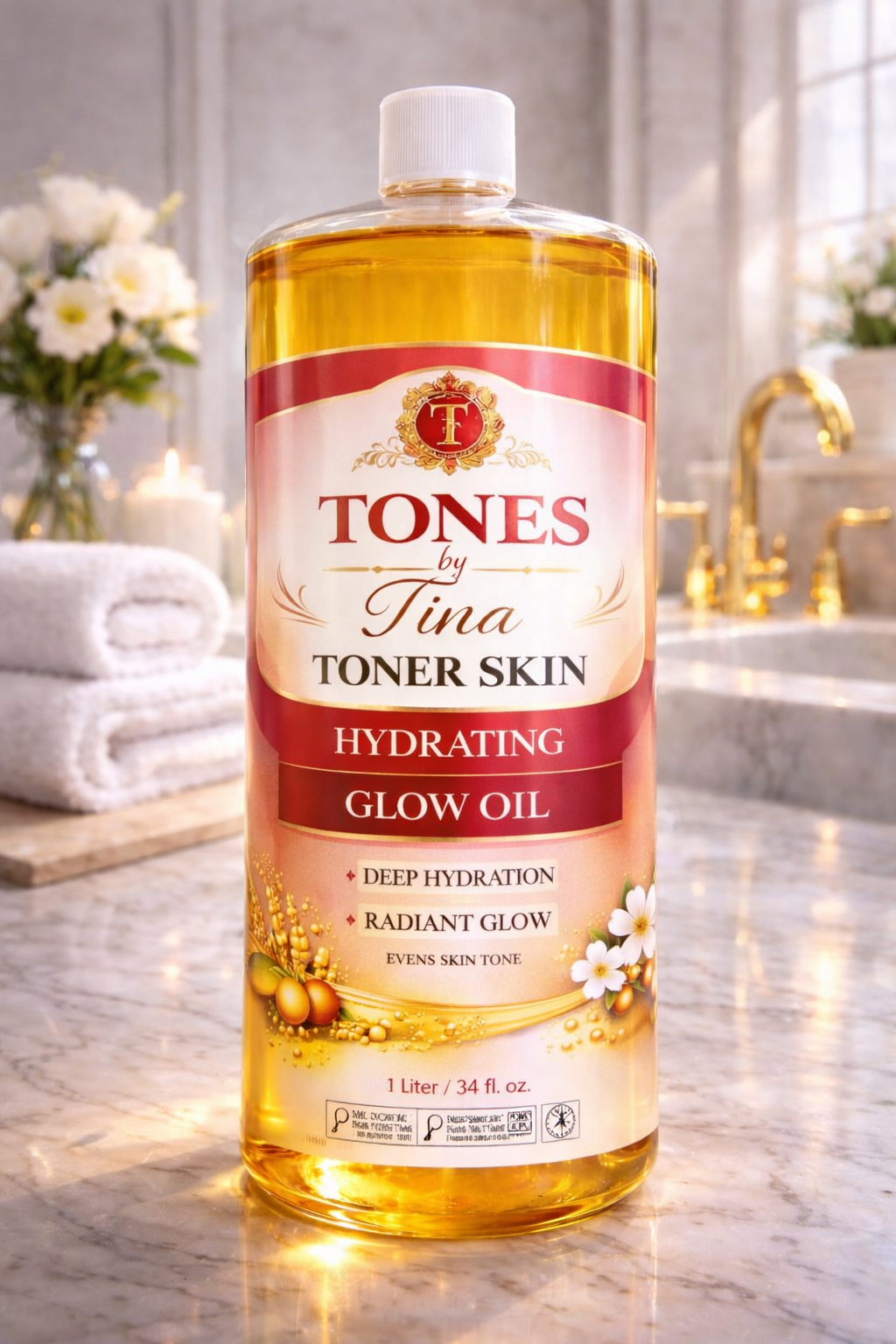 Tones Body Hydrating Oil Jumbo Size 1000ml