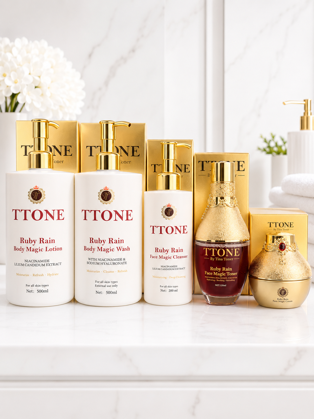 TTONE Ruby Rain Body magic Luxury  Brightening set (CEO GLOW SET )
