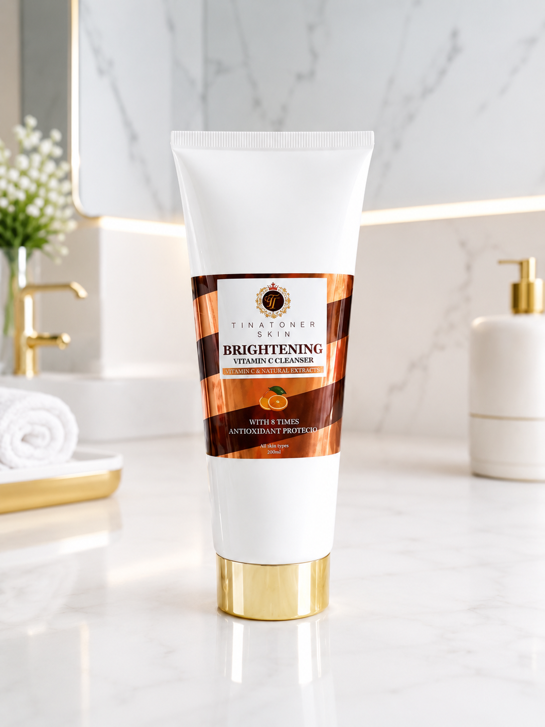 Tina Toner Beautifying Face Cleanser - 8x Antioxidant Protection
