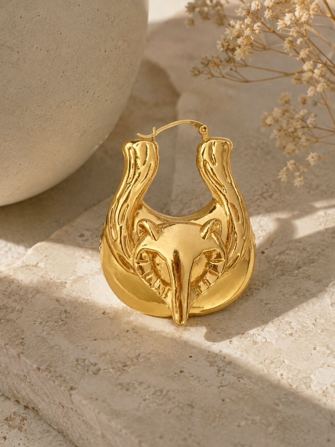 Vixen Hoops | 18k Gold Plated Sculpted Basket Earrings
