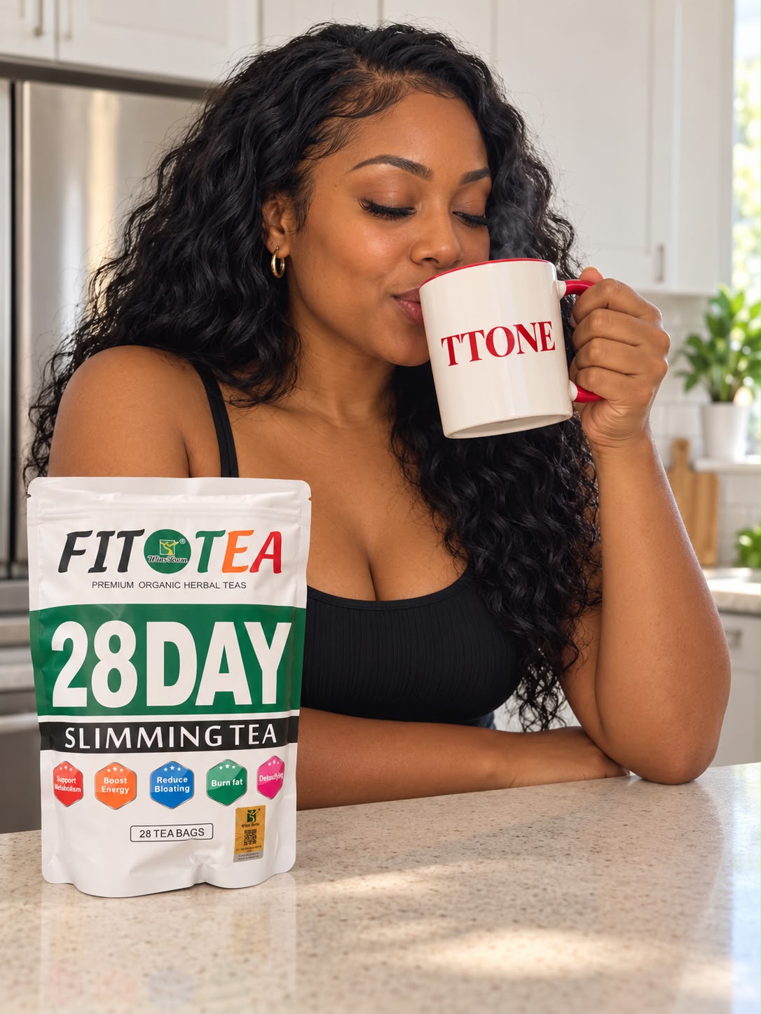 FIT TEA 28 Day Organic Herbal Tea, 28 Tea Bags