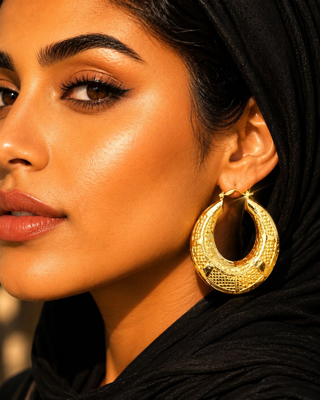 Sundial Hoops | 18k Gold Plated Flat Disc Earrings