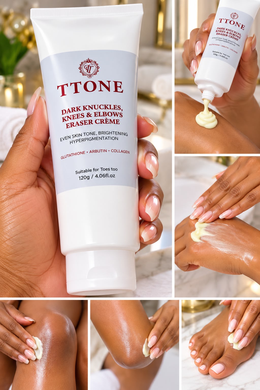 TTONE Dark Knuckles, Knees & Elbows Eraser Crème 120g