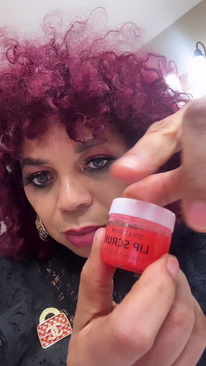 Tina toner pink lip scrub and moisturizer with brown Sugar and extract 100% Natural Lip Scrub