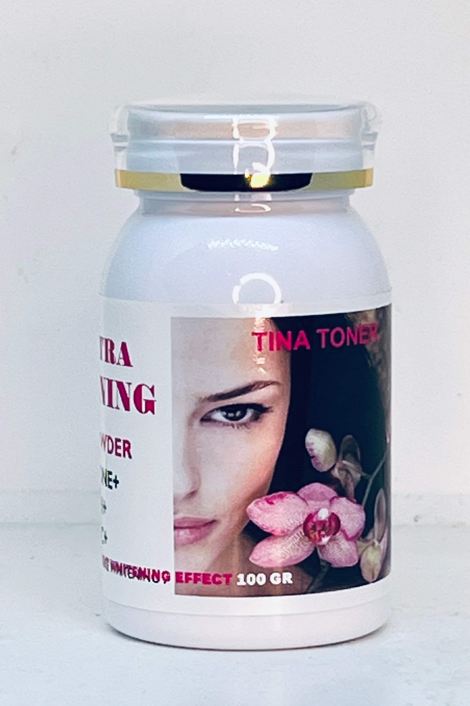Tina toner Glow Extra Brightening Booster powder with Glutathione 100g